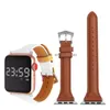 Slim Skinny Watchband Leather Strap for Apple Watch Band 38mm 40mm 41mm 42mm 44mm 45mm iWatch Series 7 SE 6 5 4 3 2 1 Replacement Wristband