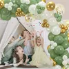 Party Decor Green Balloon Garland Arch Kit Metallic Confetti Birthday Bachelorette MJ0768