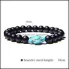 Kunst und Handwerk Mode Frauen Strang Naturstein Türkis Perlen Armband Schildkröte Charm Armbänder für Männer Lucky Energy Sports2010 Dh4Ex