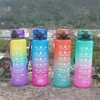 DHL snel 1000 ml buitenwaterfles met stro sportflessen wandelen camping drink fles bpa gratis kleurrijke draagbare plastic cups groothandel 879 d3