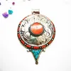 Pendant Necklaces Nepal Hand Vintage Pendants Copper Inlaid Colorful Stone Anchor Multi Designs TBP748Pendant