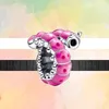 925 bracelet charms for Pandora charm set Original box Cute Fuchsia Snake Flower Car Love Mum European Bead necklace charms jewelry