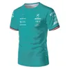 2022 Новые футболки F1 Мужские и женские 3D -печатные с короткими рукавами.