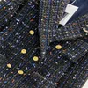Kurtki damskie projektantki dla kobiet dziewczynki vintage tweed designer marynaty grochat kamizelki płaszcz 2022 Milan Runway marka luksusowa sukienka literowa broszka wierzchołek v27v