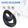 Silicone en silicone double pénis bite érection érection retard éjaculation scrotum lier coq élargissement des hommes érotiques jouet sexy