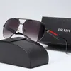 PD03 Top gafas de sol ovaladas de lujo Pradaa hombres diseñador tonos de verano gafas polarizadas negro vintage gafas de sol de gran tamaño de mujer gafas de sol masculinas con caja