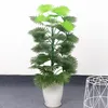 花輪装飾的な花の花輪90cm熱帯のヤシの木大きな人工植物偽のモンステラシルクリーフビッグココナッツ