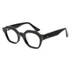 رجال النظارات البصرية إطار العلامة التجارية سميكة إطارات المشهد الجولة عتيقة أزياء النظارات للجنسين للنساء المصنوعة يدويًا Polygon Myopia 267c