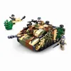 WW2軍隊装甲戦闘英国米国ドイツフィギュアビルディングブロックおもちゃ車524PCSブリックB0858クラシックモデルおもちゃ少年G220524