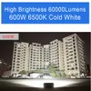 Luci di inondazione a LED 600W 400W 200W Lampada da esterno Bianco freddo 6500K Super luminoso 60000lm Impermeabile IP65 Sicurezza Floodlig284W