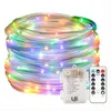 Strängar LED -lägen 10m Rainbow Tube Fairy Neon String Light Garland Outdoor Garden Christmas Holiday Wedding Party Strip Lightled281w