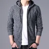 Herrjackor Autumn Winter Jacket Men Warm Cashmere Casual Wool Zipper Slim fit fleece Jacket Men Coat Dress Knitwear Male 220826