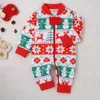 Pagliaccetti per bambini di Natale Set di abbigliamento Neonati Abiti di Natale Babbo Natale Elk Print Abbigliamento Pantaloni scozzesi Cappello Set Toddler Boy Girls Suit