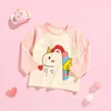 Tシャツ子供秋の服の赤ちゃん長袖キッズボーイズガールズ漫画ptintボトムシャツ幼児衣料品シャツ
