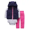 Kledingsets Kinderen Set Peuter Baby Girl Boy kleding Bloemprint unisex geboren bebes jas broek 3 stks outfitsclothing