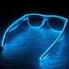 EL Wire Led Glasses Special Latter Light Up Monochrome Glow Shades Gees Ware Glasens с водителем для Rave Party Christmas FY3813