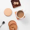 Home Durable Wood Coasters Square Resistants Drinks Mat Round Heat Resistant Drink Mats Coffees Cup Pad Table Non-slip Coffee Pad