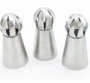 3Pcs/Set Hot Russian Spherical Ball Stainless tools Steel Flower Cake Nozzles Icing Piping Decorating Tips Tools Sphere Shape Cream