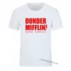 Dunder Mifflin Men's T-shirt The Office TV Show Costume Streetwear HARAJUKU Wysokiej jakości śmieszne koszule graficzne 220509