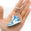 Créative 3d Mini Basketball Chaussures Modèle stéréoscopique Keychains Sneakés Antoriennes Souvenirs Souvenirs Course Car Backpack Pender Gift Y220413