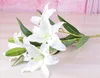 6Heads Easter Vivid Artificial Lily Flower Short Branch Faux Floral 76cm Home Wedding Party Table Decor G58227