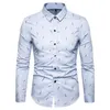 Moda Marca Designer Camisa Mens Vestido de Algodão 5XL Slim Fit Street Wear Manga Longa Alta Qualidade Casual Roupas 220322