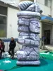 4m Simulé publicitaire gonflable ancien mystérieux mystérieux totem Stone Statue Replica Ballon pour la décoration d'entrée du club
