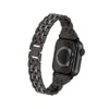 Cinturini intelligenti Cinturini con cinturino a maglie in acciaio da donna con diamanti a catena sottile a cinque perline Fit iWatch Series 7 6 SE 5 4 3 per cinturino Apple Watch 38mm 40mm 41mm 42mm 44mm 45mm