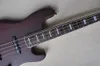 4 Strings Matte Black Electric Bass Guitar with Rosewood Fingerboard White Pearl Inlay