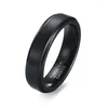 Link Chain Black Gold Color Tungsten Ring Men Carbide verlovingsringen Sieraden Matborstige bruiloft Anillos Band usa maat 6 tot 12 trum22