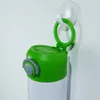 Lokale Lagerhaus-Sublimation, gerade Kinderflasche, Sprungdeckel mit Griff, Trinkbecher, 12-Unzen-Wasserflasche für Kinder, Flip-Tops-Deckel, Becher, Lagerbestand in den USA