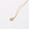 Pendant Necklaces Joolim Jewelry PVD Gold Finish Fashionable Bee Coin Necklace Stylish Stainless Steel NecklacePendant