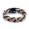 Link Chain High Quality Fashion Byzantine Bracelets Stainless Steel Men Gold Black Color Cuban Curb Chian Jewelry