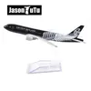 Jason Tutu 16cm Air Zealand Boeing B777 Modelo de avião Avião Modelo Aeronave Aeronave Diecast Metal 1/400 Aviários escala Drop 220507