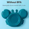 Bebek Kaseler Plakalar Silikon Emme Besleme Gıda Tasarımı BPA Ücretsiz Slip Bebek Yemekleri Yengeç Gıda Besleme Kasesi Çocuklar için 220715
