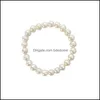 Braccialetti con braccialetti Gioielli Braccialetto di perle d'acqua dolce Naturale per ragazze Moda donna Semplice gioielli da sposa per feste S3T6 Dro Dhhem