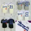 XFLSP GLAA3740 FASHING MEN SANTURCE CRARBBERS PURETO RICOO ROBERTO CLEMENTE JERSEY 21 رخيصة أسود أبيض رمادي قمصان بيسبول مخيط