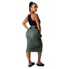 Sommer Einfarbig Geraffte Plissiert Kurze Röcke Für Frauen Hohe Taille Falten Midi Rock HN075