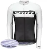 SCOTT pro team Cycling thermal fleece Jersey Mens Winter Long Sleeve Bike shirt racing Clothing warmer MTB bicycle tops outdoor sports uniform Y22041403