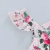 Robes de fille Summer Born Infant Baby Girls Robe sans manches Floral Print Mesh Tulle Casual pour 0-24 moisGirl's