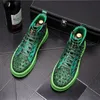 Men Brand Designer Shoes Studded Rivet Spike Rhinestone Causal Flats Shoes Male Platform High-Top Web Celebrity Sneakers