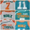 Men Movie Flint Tropics Semi Pro Basketball 33 Jackie Moon Jersey 7 Coffee Black 11 Ed Monix For Sport Fans Team Groene Witte kleur Ademend Pure katoenen goede kwaliteit