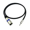 Câbles, 3,5 mm stéréo mâle vers microphone XLR 3 broches mâle Jack haut-parleur câble de connecteur d'extension audio environ 1 m/1 pièce