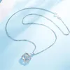 Подвесные ожерелья элегантные творческие универсальные интересные модные ожерелье Умное сердце в форме алмаза Любовь Платиновая покрытая цепочкой клавиля