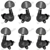 A Set 6 PCS Black Locked String Guitar Tuning Pegs Tuners Machine Heads for Folk Acoustic Electric Guitar 3R3L (BY-NH-BK-3R3L)