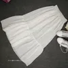 Women's Sleepwear Single Layer Transparent Petticoat Summer Chiffon Inner Half Skirt Outer Wear High Waist A Line Underskirt With Ruffles Li