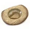 2022 Primavera Verano Sombrero de paja Hombres Sombrero para el sol Vaquero occidental Sombreros de ala ancha Hombre Jazz Sombrero de copa Hombre Vacaciones Playa Gorras Moda Casual Viajes al aire libre Sombreros para el sol Gorra de protección solar