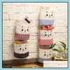 Annan hemlagringsorganisation Housekee Garden Cute Cotton Linen Hanging Organizer v￤ggmonterad garderobssk￥p Organiser kosmetik leksaker b