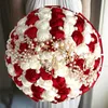 Dekoracyjne kwiaty wieńce 1PC/LOT Cream Bride Wedding Flower with Diamond for PartyDecorative