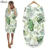 Femmes robe belles plantes hawaïennes 3D imprimé lâche fille jupe à manches longues poche femme robes décontractées robe mignonne W220616